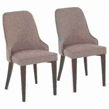 LUMISOURCE Nueva Accent/Dining Chair in Black Metal and Grey Fabric, PK 2 CH-NUEVA BK+GY2